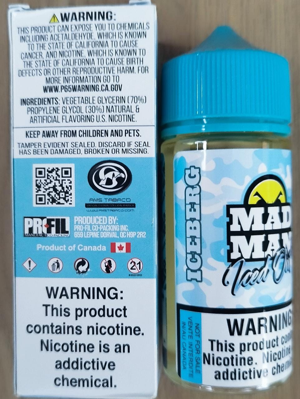 E-liquido ICEBERG (Freebase) - MADMAN 9 Madman Icedberg